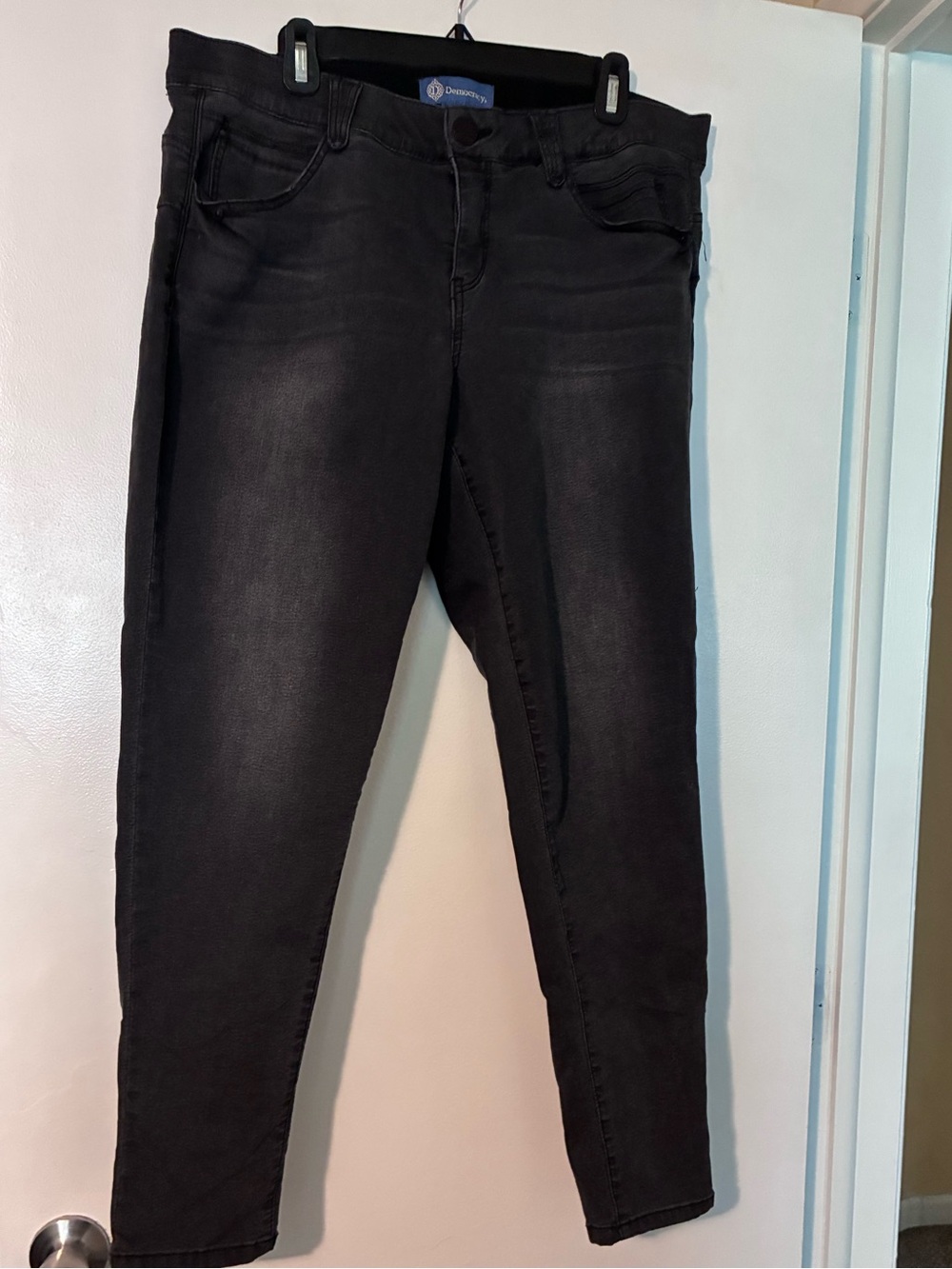 Democracy Black Skinny Jeans with Subtle Fade